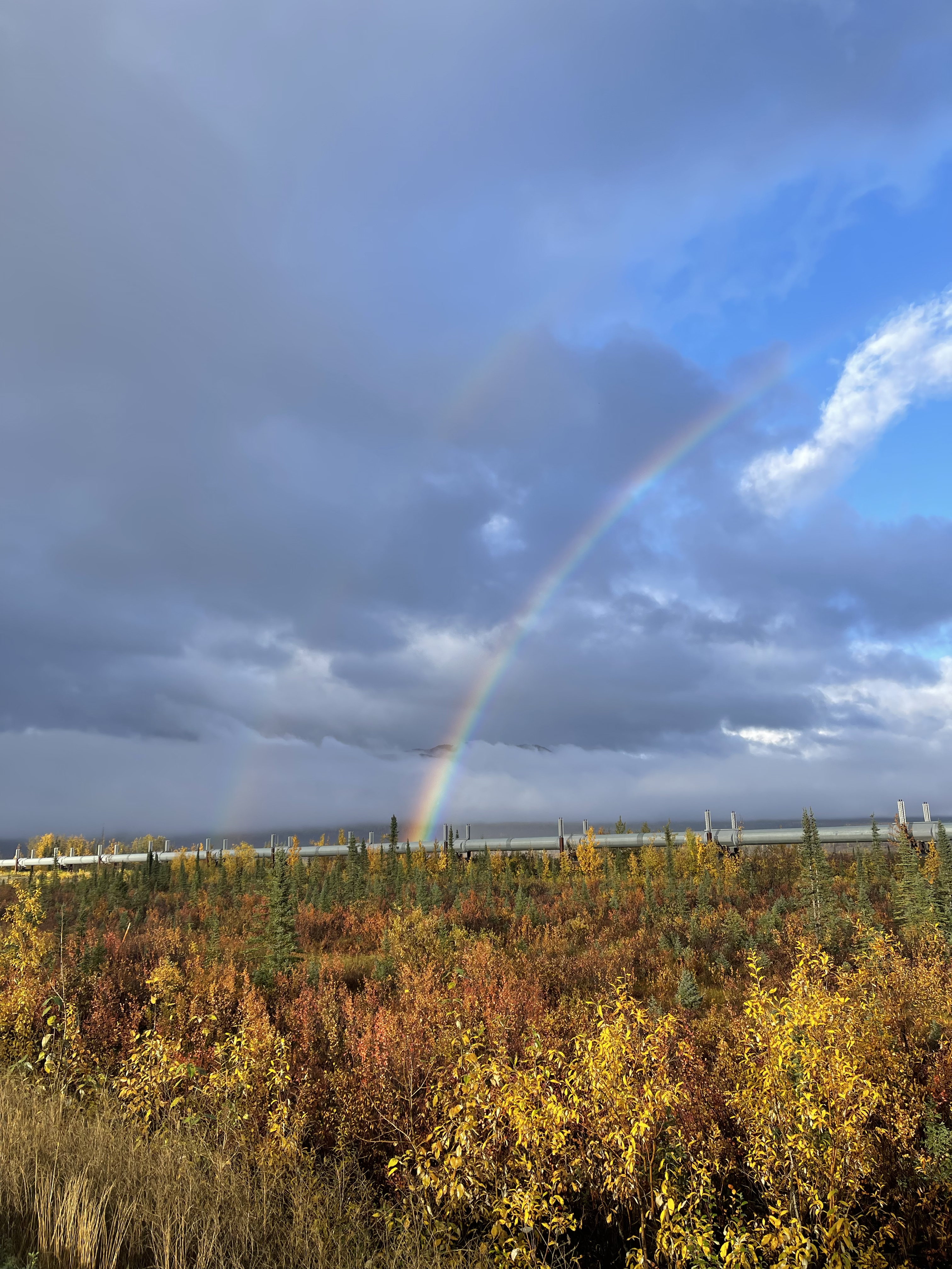 Double rainbow of the Arctic tundra